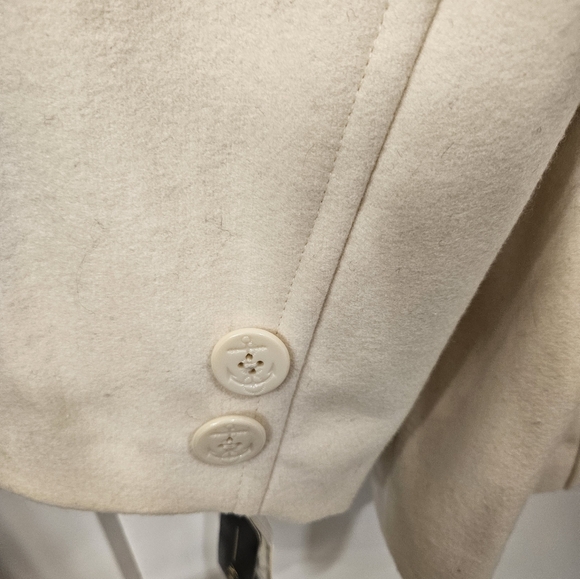 NWT - Fitz-Wright Wool Blend Winter White Reversible Coat - Size 16 - Picture 8 of 12